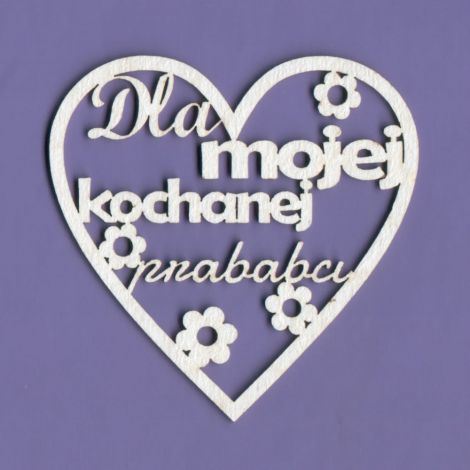 Tekturka Crafty Moly Ramka Serce dla mojej Kochanej Prababci G4